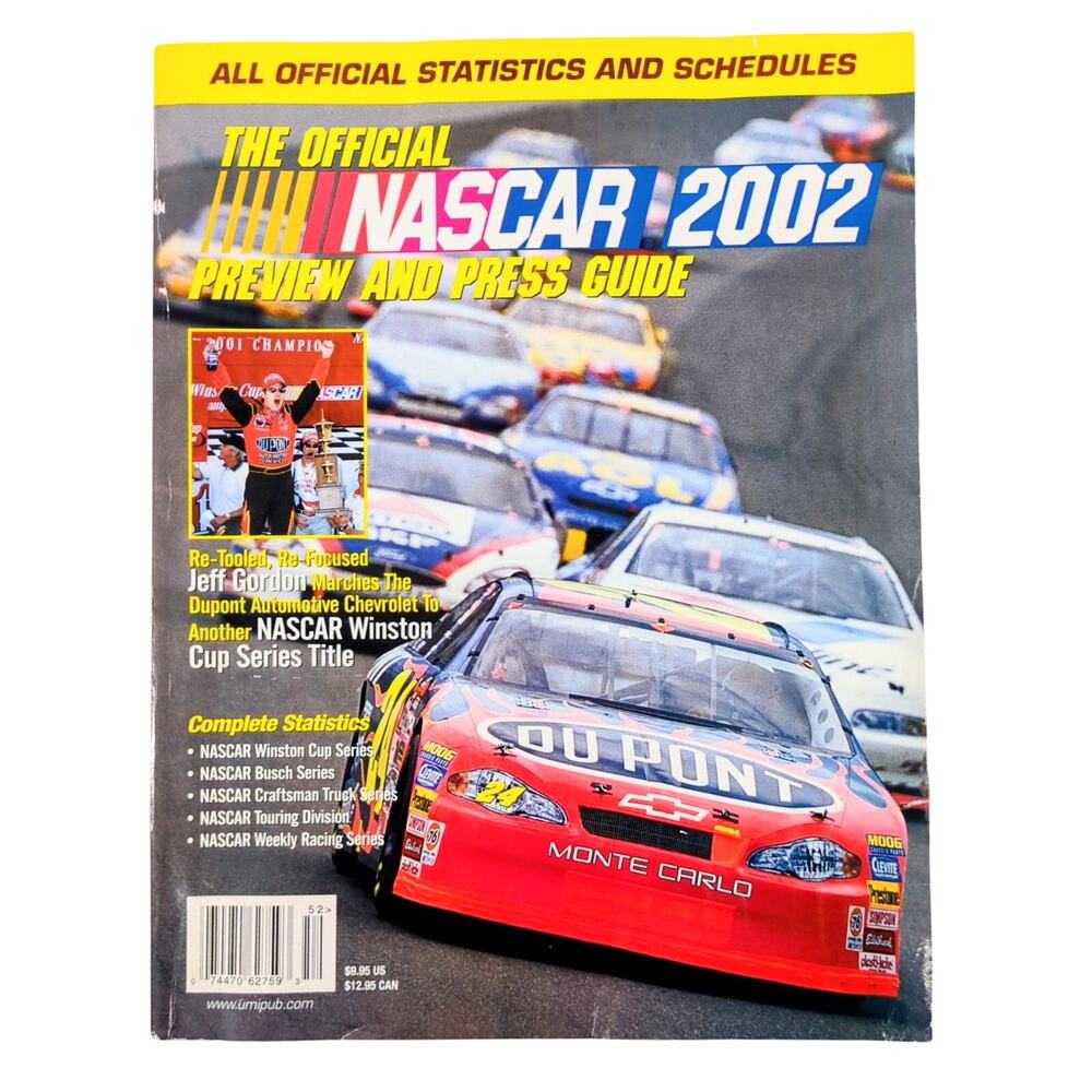 Official NASCAR 2002 Preview Press Guide Magazine Jeff Gordon 24 Statistics